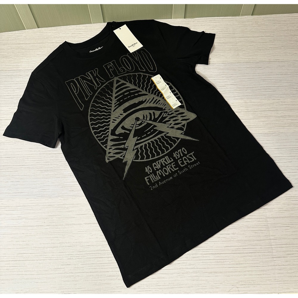 *NEW* Pink Floyd Mens Small Fillmore East 1970 Graphic T-Shirt Black